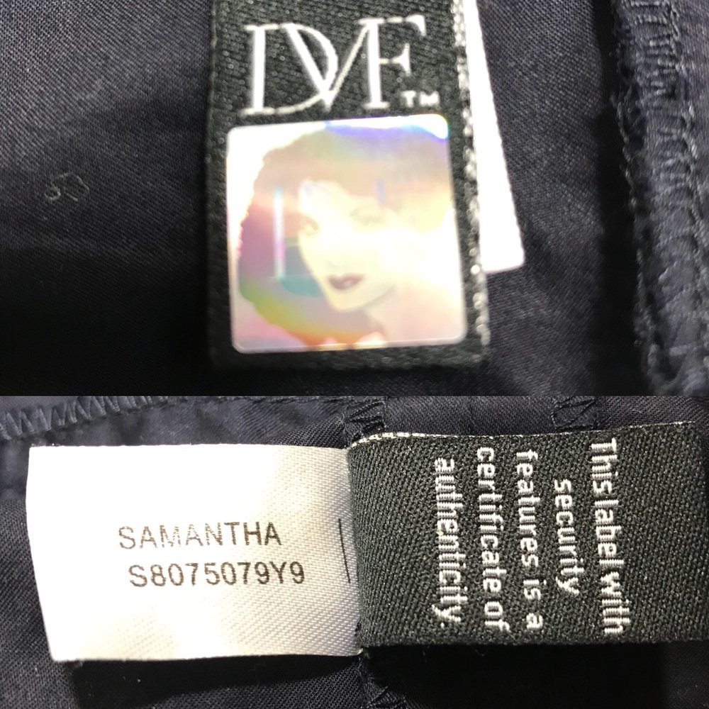 DVF Navy Blue Samantha Multi Zippers Skirt Sz 8 - Picture 8 of 16